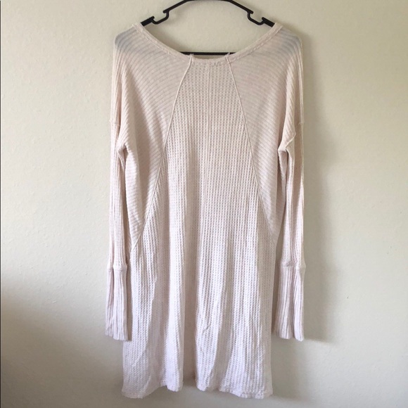 Free People Waffle Knit Long Sleeve Top 
